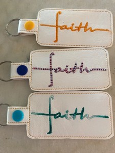 Faith Word Key Fob