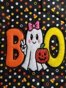 Boo Cute Girl Ghost Appllique